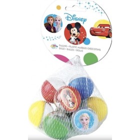 Balls en plastique Dulcop-Biglie DISNEY 9 boules Multi Property - assortiment de dessins animés minnie mickey cars frozen toy