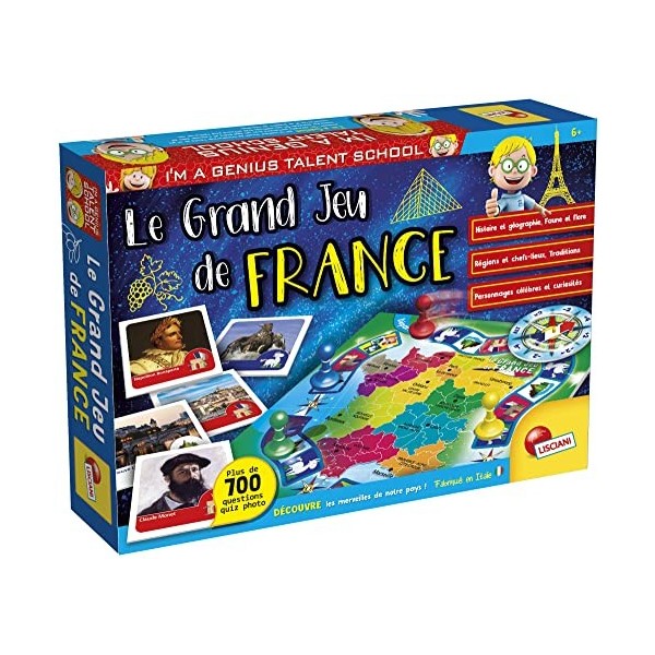 Lisciani - IM A Genius Talent School - Jeu de Vocabulaire - Quiz - Lettres et Syllabes - Jeu Educatif et Amusant - Parcours 