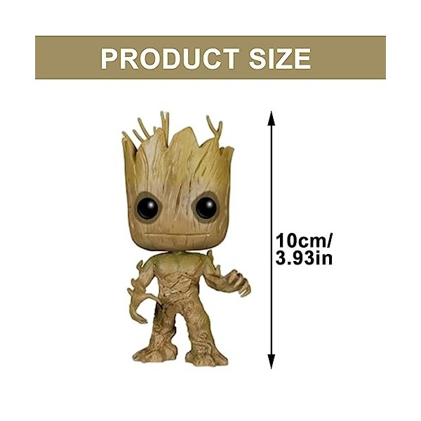 FISAPBXC Groot Figurine,10 cm Anime Figurine,Les Gardiens de la Galaxie Groot Action Figure,PVC Modèle Figurine,Figurine de C