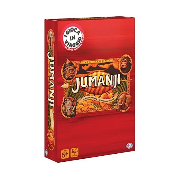 Spin Master- Jumanji Editrice, Jeu au Rythme Rapide en Format de Voyage, adapté aux Enfants de 5 Ans et Plus, Single, 6061466