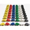 Jeu de jetons en bois pour jeux de société, voiture – petites voitures 21 x 12 x 8 mm 6 couleurs, 6 x 10 voitures 