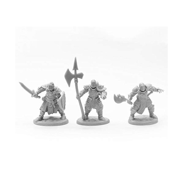 Pechetruite 3 x Knights of The Realm - Reaper Bones Figurine pour Jeux de Roles Plateau - 77673