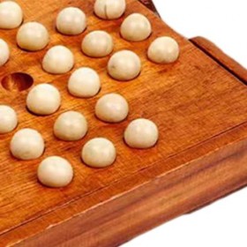 Sharplace Jeu de Solitaire en marbre en Bois, Jeu de Billes, Jeu de société en marbre, Jeux de Table, idéal pour Les Cadeaux 