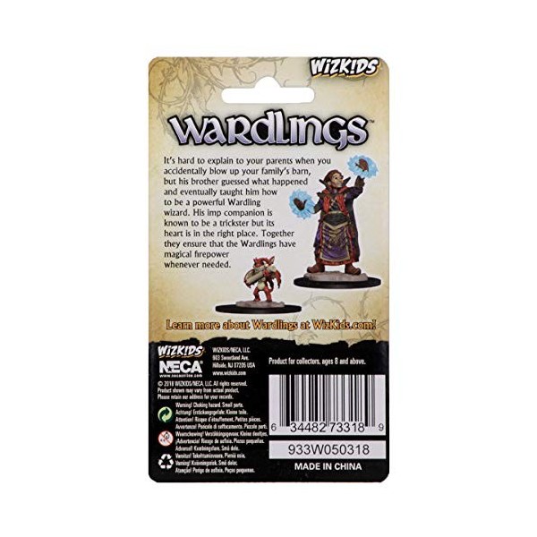 WizKids Wardlings Boy Wizard and Imp Painted Fantasy Miniatures Set
