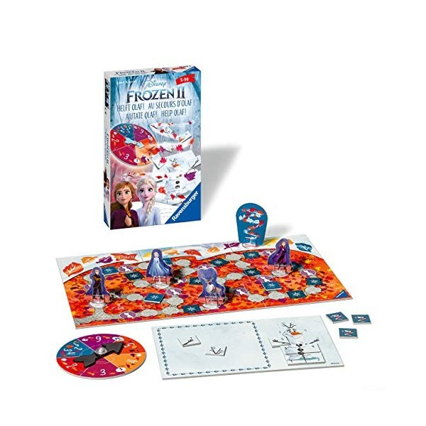 Ravensburger 20528 Disney La Reine des Neiges 2 Helft Olaf Jeu à emporter pour 2 à 4 Joueurs à partir de 5 Ans Format Compact