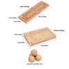 ORTUH Jeu société Mancala en Bois - Jeux société Jeu Famille - Planche en Bois Pliable, 48 Pierres mancala en Bois, pour Les 