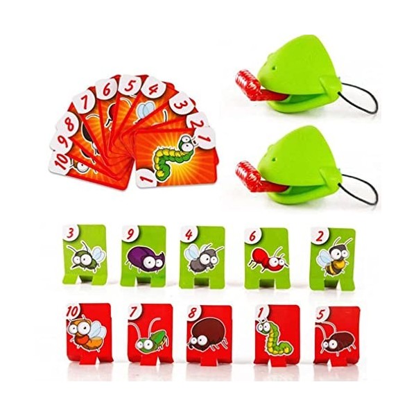 Jouet de Bureau de Jeu de Capture de Langue Caméléon, Tic Tac Tongue Catch Game, Jeu caméléon Qui Sort la Langue, Jeu de fête