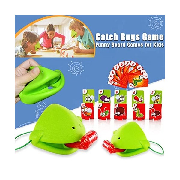 Jouet de Bureau de Jeu de Capture de Langue Caméléon, Tic Tac Tongue Catch Game, Jeu caméléon Qui Sort la Langue, Jeu de fête