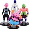 OBLRXM 4pcs Goku Vegeta Saiyan Frieza & Buu Super Saiyan Mini Figurine Ornements Décoration Gateau Anniversaire pour Enfants 