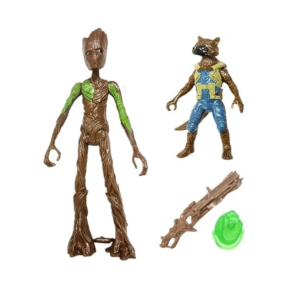 OBLRXM Guardians of The Galaxy Figure, 2 Pièces Guardians of The Galaxy Figurines Set, Groot Action Figurine, Guardians of Th