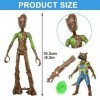 OBLRXM Guardians of The Galaxy Figure, 2 Pièces Guardians of The Galaxy Figurines Set, Groot Action Figurine, Guardians of Th