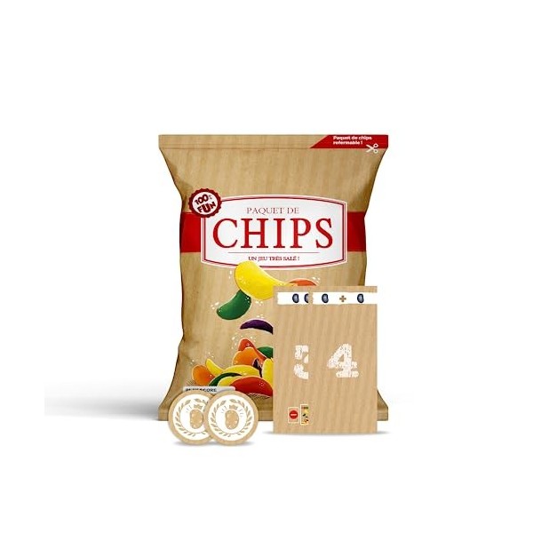 Mixlore - Paquet de Chips - Jeu de Société Idéal pour sAmuser en Famille ou Entre Amis en Soirée - De 2 à 5 Joueurs - Jeu d