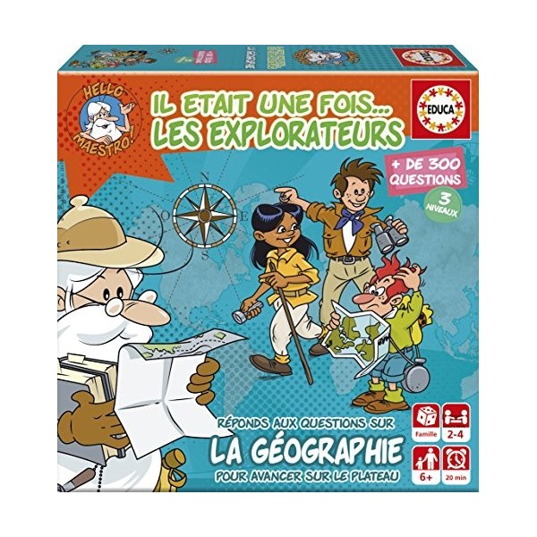 Educa - 17354 - Mini Jeu Il Etait Une Fois… Les Explorateurs Noir