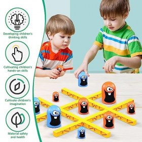 EBKCQ Jeu de Tic Tac Toe, Jeux de société 2 Joueurs, Jeux de Table interactifs pour léducation précoce, Big Eat Small Game Pa