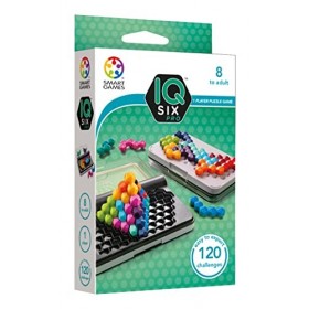 Smart Games - IQ Six Pro, Puzzle Game with 120 Challenges, 3 Playing Modes, 8+ Years