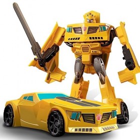Hilloly Jouets de Transformateurs Tran-sformers Bumble-Bee Figurines,2 en 1 Transformable Transformateurs Robot Voiture,Défor