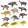 AHADEMAKER Lot de 12 figurines de tortues de mer réalistes en plastique pour décoration daquarium