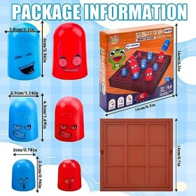 Vibbang Jeu De Tic Tac Toe en Bois, Jeux De Table pour 2 Joueurs, Jeux De Table pour Enfants, pour Adultes Et Enfants Jeux De