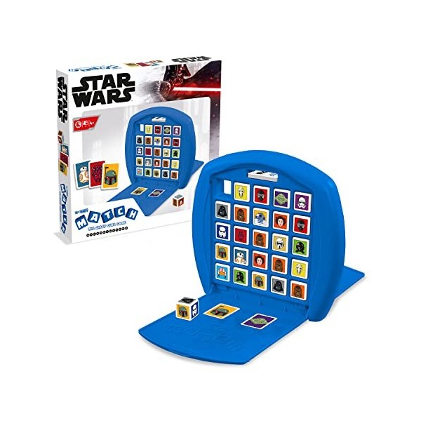 Winning Moves - Match Star Wars - Aligne 5 Cubes pour Gagner -Jeu de société - Version française