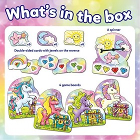 Orchard Toys Unicorn Jewels Colour Matching Travel Games for Learning Colours, Mini Board Game, Unicorn Game for 3+ Year Olds