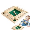 Jacekee Fermez la boîte | Jeux de dés en Bois | Jeux de Table pour Adultes, Famille, Salle de Classe, Maison, fête ou pub, Je