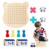 YJYQ Jeu de société d’Addition de Multiplication Montessori en Bois | Jeux daddition 2 en 1 | Jeu de Multiplication éducatif