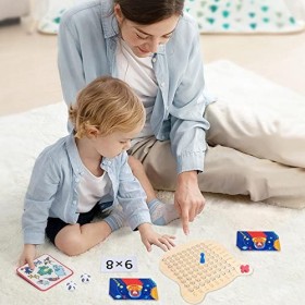 YJYQ Jeu de société d’Addition de Multiplication Montessori en Bois | Jeux daddition 2 en 1 | Jeu de Multiplication éducatif