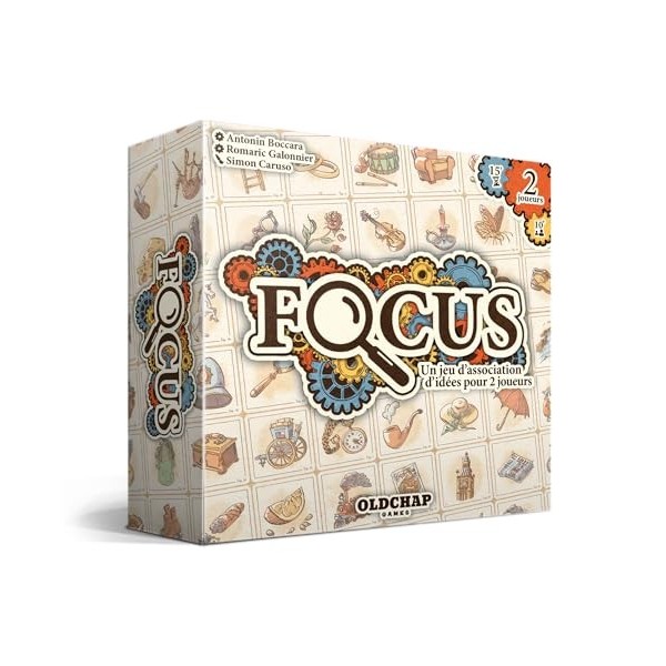 Focus - OLDCHAP Games - BLACKROCK GAMES - Jeu de société - Jeu dassociation didée pour 2 Joueurs - Univers de Sherlock Holm