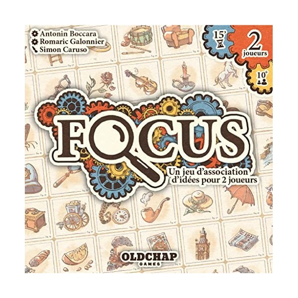Focus - OLDCHAP Games - BLACKROCK GAMES - Jeu de société - Jeu dassociation didée pour 2 Joueurs - Univers de Sherlock Holm