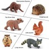 RANJIMA Lot de 16 figurines danimaux de la forêt - Animaux de la jungle - 16 figurines de safari - Mini décoration de gâteau