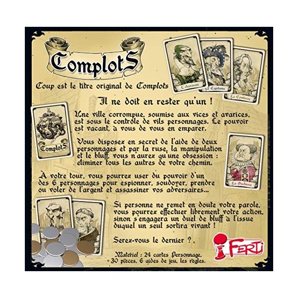 Ferti Games - Jeu dAmbiance - 8 ans to 99 ans Complots