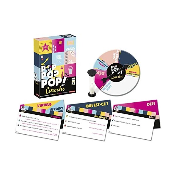 Pop Pop Pop Cinoche - Jeu de société - Jeu dambiance et de Connaissances - Dès 16 ans - À partir de 4 joueurs - Version Fran