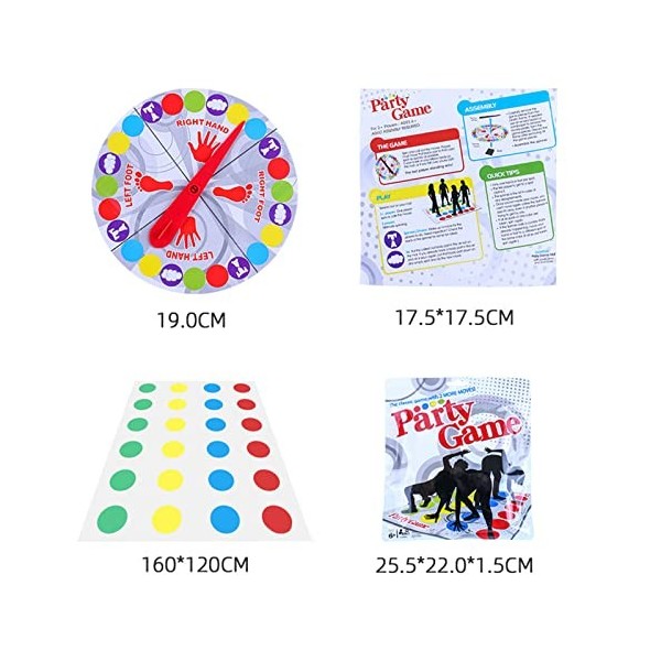 Jeu dhabileté pour Enfants et Adultes, Jeux de fête pour Enfants, Jeu de Sol avec Tapis de Jeu, Jeu dadresse pour Enfants e