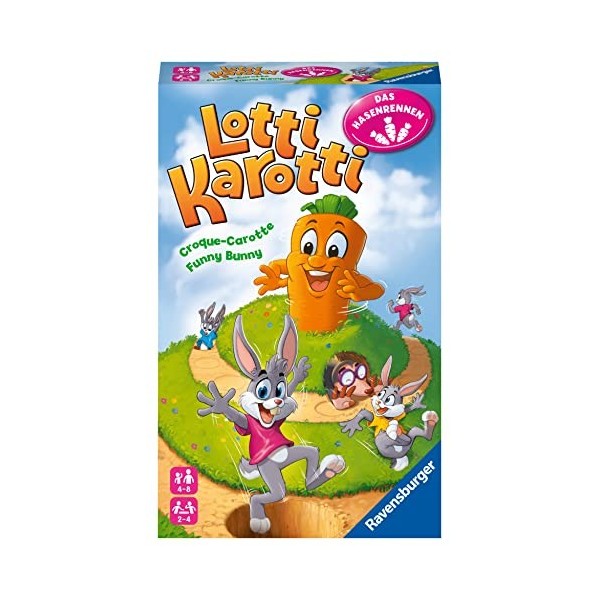 Ravensburger 20962-Lotti Karotti, la Course de Lapin-Jeu à emporter pour Les Enfants et Les familles à partir de 4 Ans, 20962