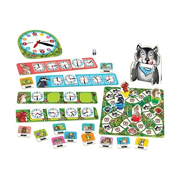 Orchard Toys Whats The Time, Mr Wolf Game, Educational Game for Children Aged 5-9, Two Ways to Play, Teaches Time Telling Sk