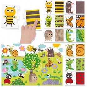 Headu- Animali Jeu en boîte éducatif, IT55010, Multicolore