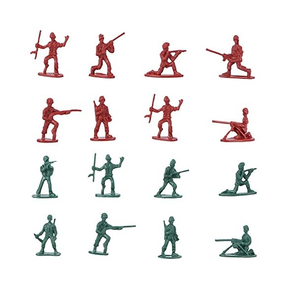 TOYANDONA Lot de 100 figurines de soldats en plastique statiques pour homme