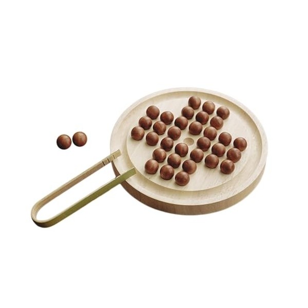 perfk Peg Solitaire jeu de société Puzzle en bois jeu de société jouet déchecs Puzzles adultes jeu de société Solo jeu de so