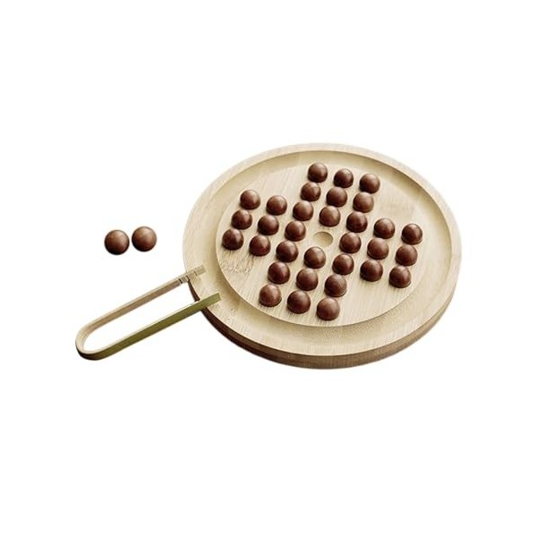 perfk Peg Solitaire jeu de société Puzzle en bois jeu de société jouet déchecs Puzzles adultes jeu de société Solo jeu de so