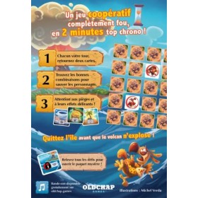 Oldchap Panic Island - Nouvelle Version - Old Chap - Jeu de société familiale - Jeu coopératif - Jeu Rapide - Version françai