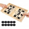 DERAYEE Jeu de Société Rapide Slingpuck,Jeux de Plateau pour Deux—Fast Sling Puck Game,Jeux de Table en Bois,Jouets Interacti