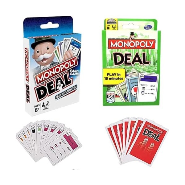 Ksopsdey Jeux de Cartes Monopol-y,2pcs Jeu de Société,Jeu de Cartes