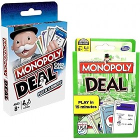 Ksopsdey Jeux de Cartes Monopol-y,2pcs Jeu de Société,Jeu de Cartes à Jouer Rapide pour 2-5 Joueurs Jeu de Plateau Classique 