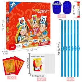 Qui Est-Ce ? Jeu Devine Qui Je suis, Jeu de Société pour Enfants, Cartes à Deviner avec 46 Cartes, Jeu de devinettes Classiqu
