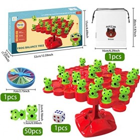 Jouet Mathématique Montessori, Jeu Apprentissage Mathématique, Balance Jeu Grenouille, Grenouille darbre équilibré, Jouet d