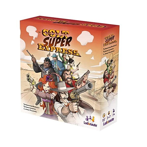 Ludonaute Colt Super Express Jeu de société - Jeu daffrontement -Encore Plus Fun et Dynamique Que Colt Express -