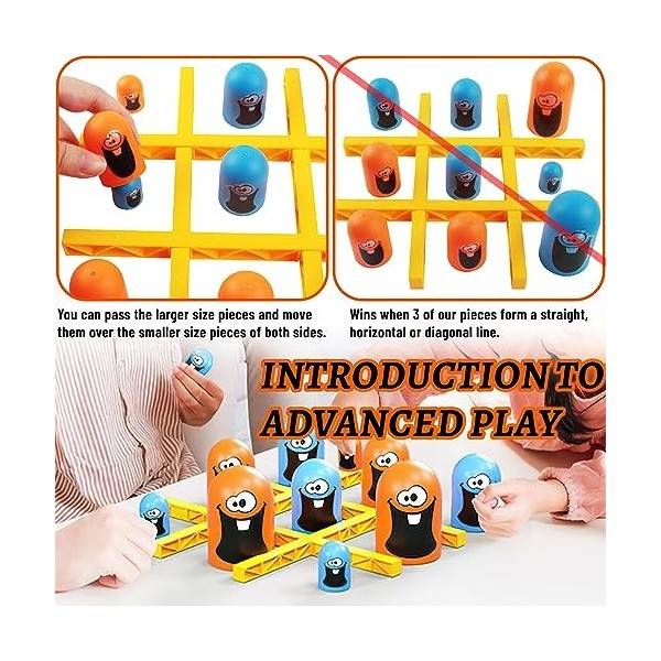 HONGECB Gioco Del Tris “Grande Mangia Piccolo” – In ABS Colorato, Gioco Da Tavolo Educativo Per Famiglie, Bambini E Adulti
