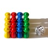 Spieltz Accessoires de jeu de société : jeu de figurines en bois pour Ludo. 4 x 4 ou 6 x 4 cônes de halma + dés. Matériel de 