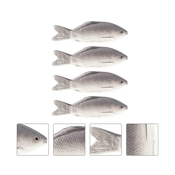 TOYANDONA 4 pièces Simulé poisson plastique jouet poisson artificiel modèle