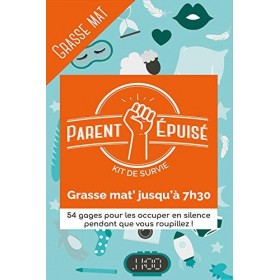 Parent épuisé Kit de survie : Grasse mat’ jusquà 7h30 | Jeu de société | À partir de 4 ans | 2 joueurs